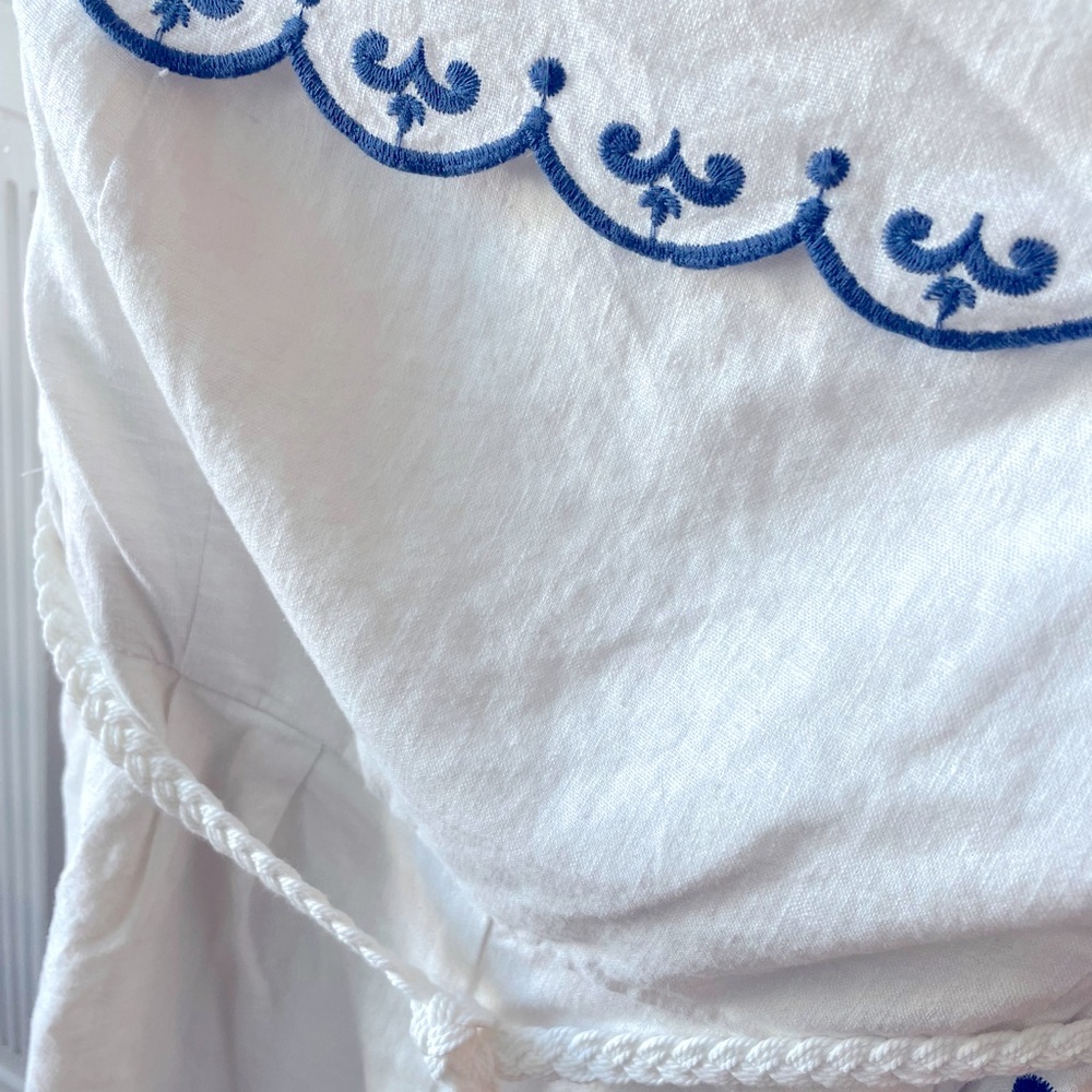 White Linen Romper - Picture 4 of 7